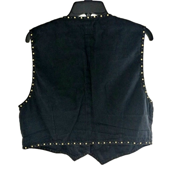 G. A. R. Womens Decorated Shiny Vest Size Large - Picture 3 of 3